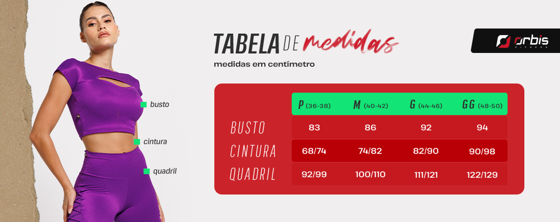 Tabela de medidas