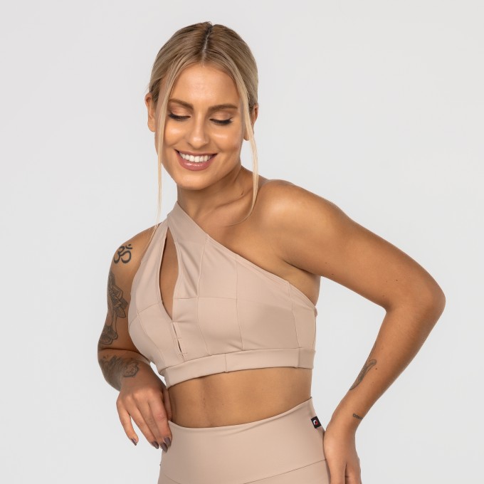 Top Fitness Feminino Bojo Removível Alças Largas 3 Em 1 Poliamida