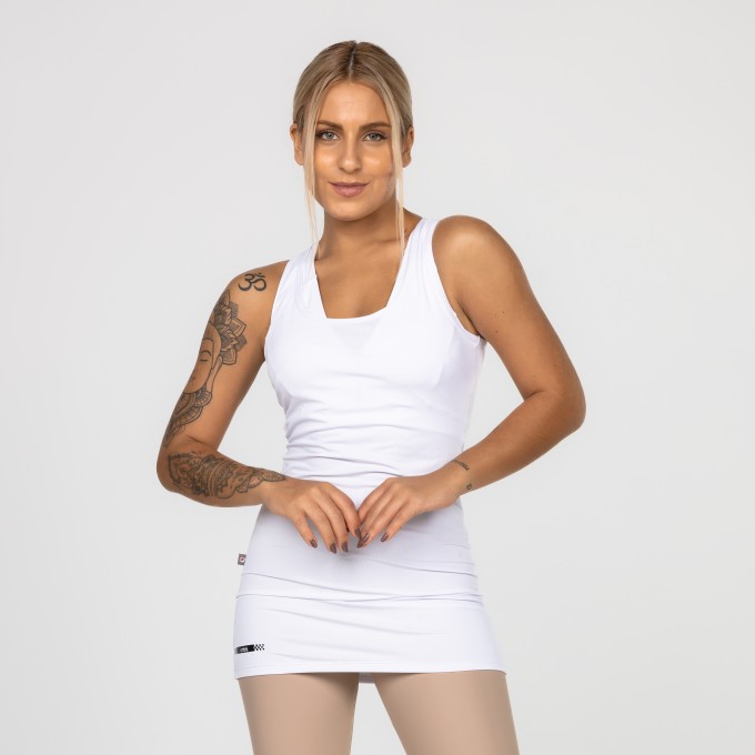 Camiseta Regata FemininaTapa Bumbum Justa Poliamida
