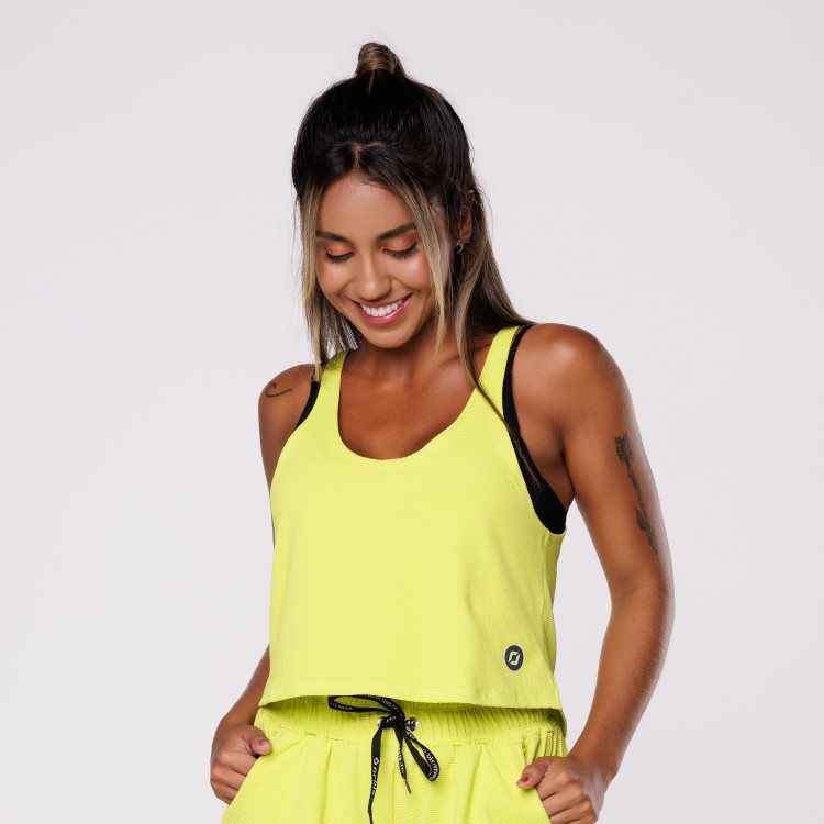 Camiseta Curta Feminina Fitness Regata Mini Textura Poliamida