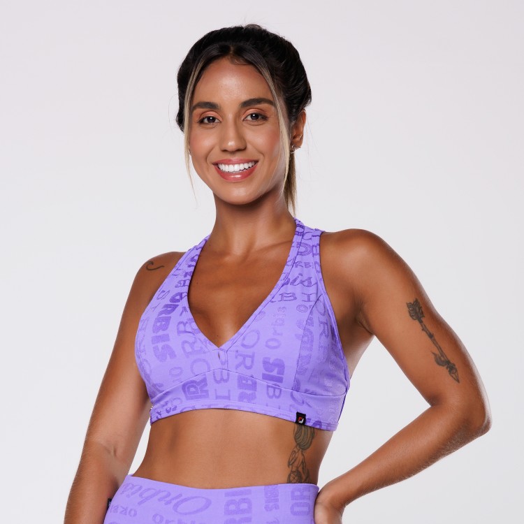 Top Feminino Fitness Devote V Costa com Tiras Bojo Poliamida
