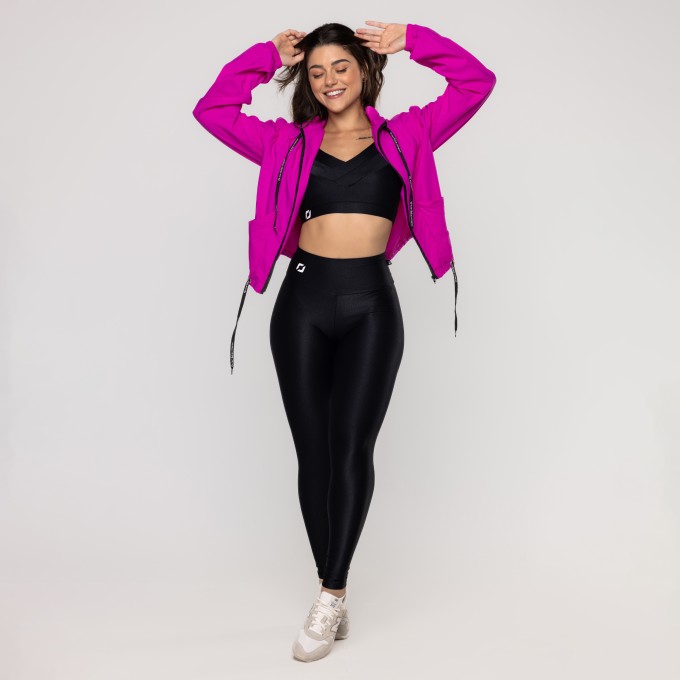 Calça Legging Fitness Feminina Cós Alto Poliamida Acetinado