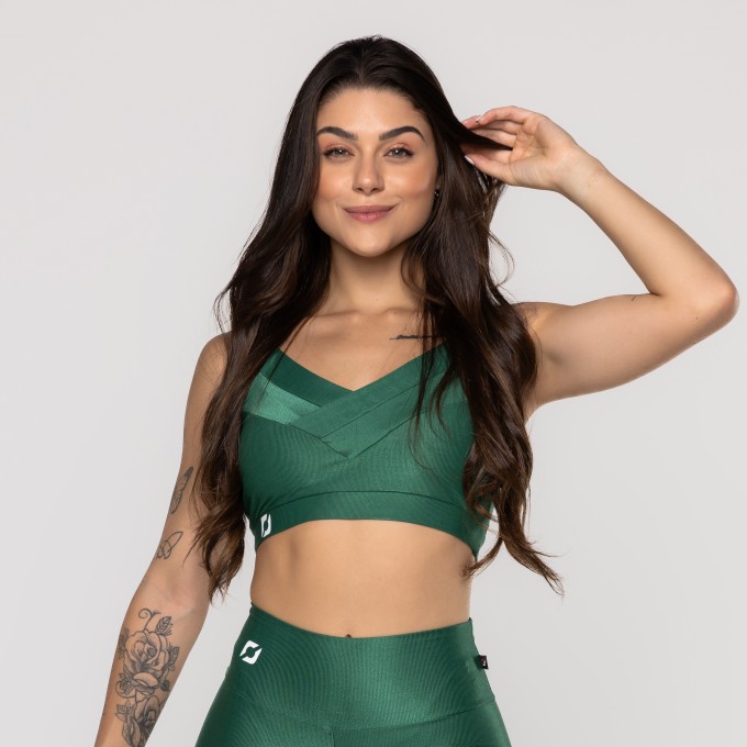 Top Fitness Feminino Alcinha Com Bojo Removível Poliamida
