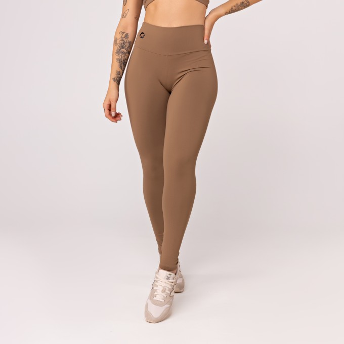 Calça Legging Feminina Lisa Cintura Alta Poliamida UV+