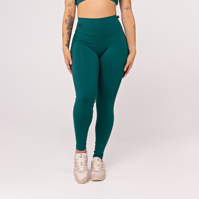 Calça Legging Feminina Lisa Cintura Alta Poliamida UV+