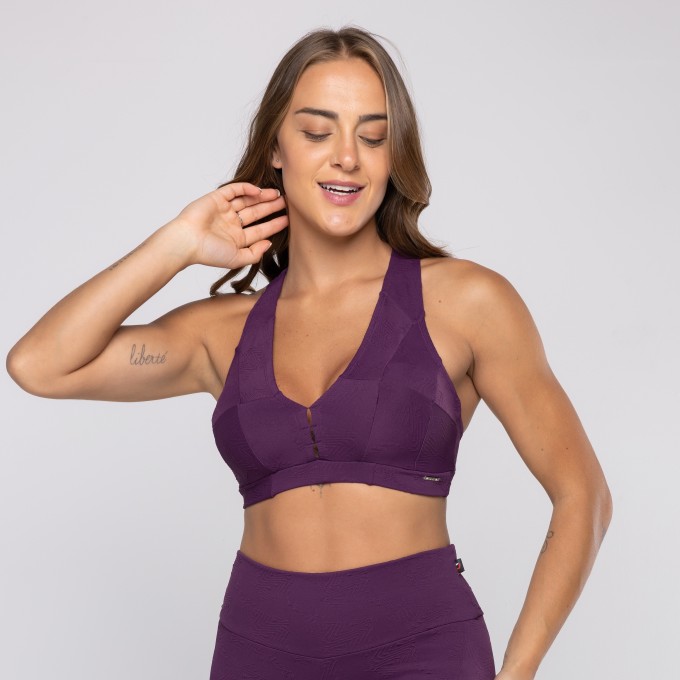 Top Fitness Feminino Sustentação Alças Largas Versáteis 3 em 1 e Bojo