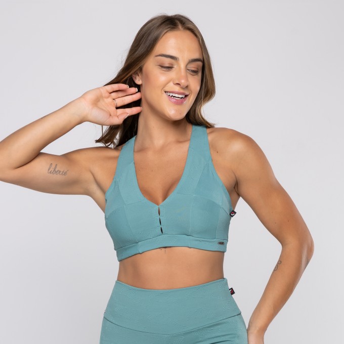 Top Fitness Feminino Sustentação Alças Largas Versáteis 3 em 1 e Bojo