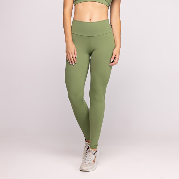 Calça Legging Fitness Feminina Cintura Alta Poliamida