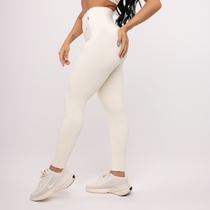 Legging Fitness Feminina Alta Detalhe Lateral Suplex Poliamida