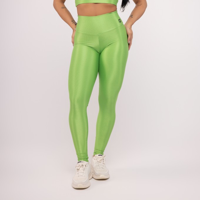 Calça Legging Fitness Feminina Cós Alto Poliamida