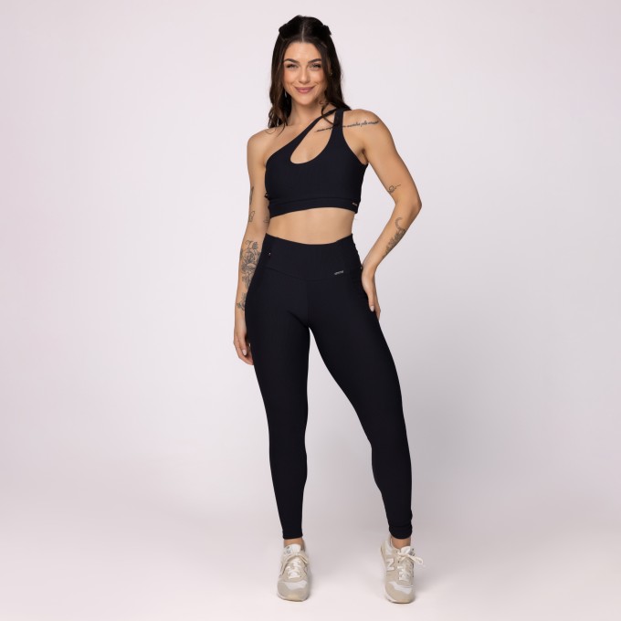 Conjunto Fitness Feminino Legging Recorte