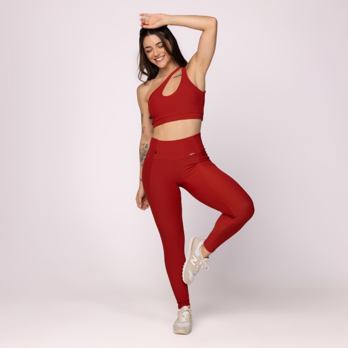 Conjunto Fitness Feminino Legging Recorte