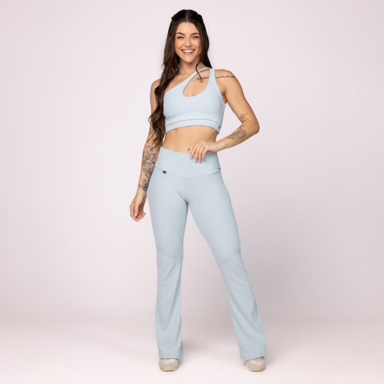 Conjunto Fitness Feminino Calça Flare