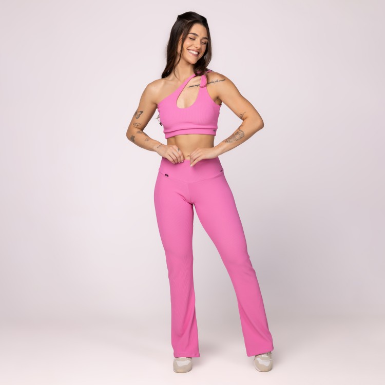 Conjunto Fitness Feminino Calça Flare