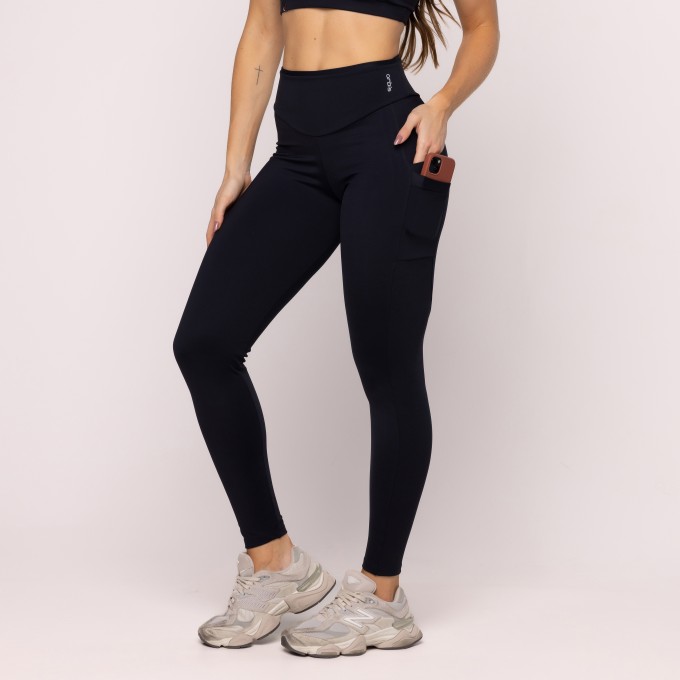 Calça Legging 2 Bolsos Fitness Feminina