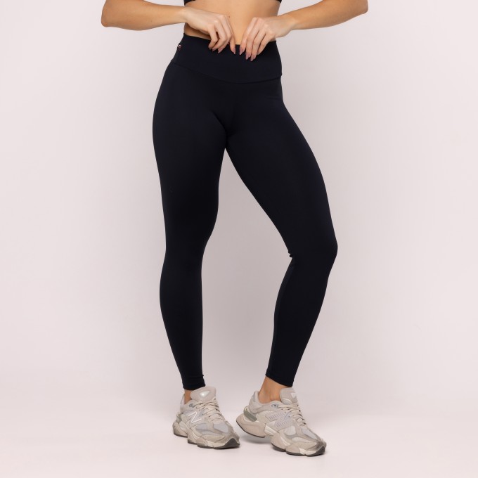 Calça Legging Lisa Fitness Feminina Compressão