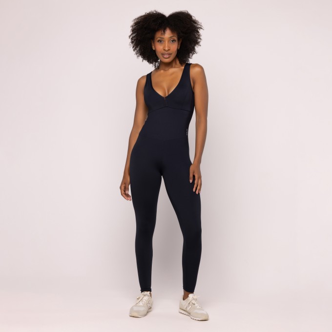 Macacão Longo Fitness Feminino Liso