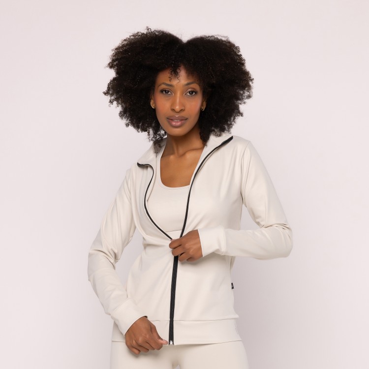 Casaco Jaqueta Manga Longa Fitness Feminino