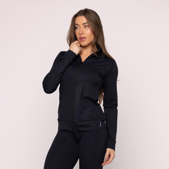Casaco Jaqueta Manga Longa Fitness Feminino