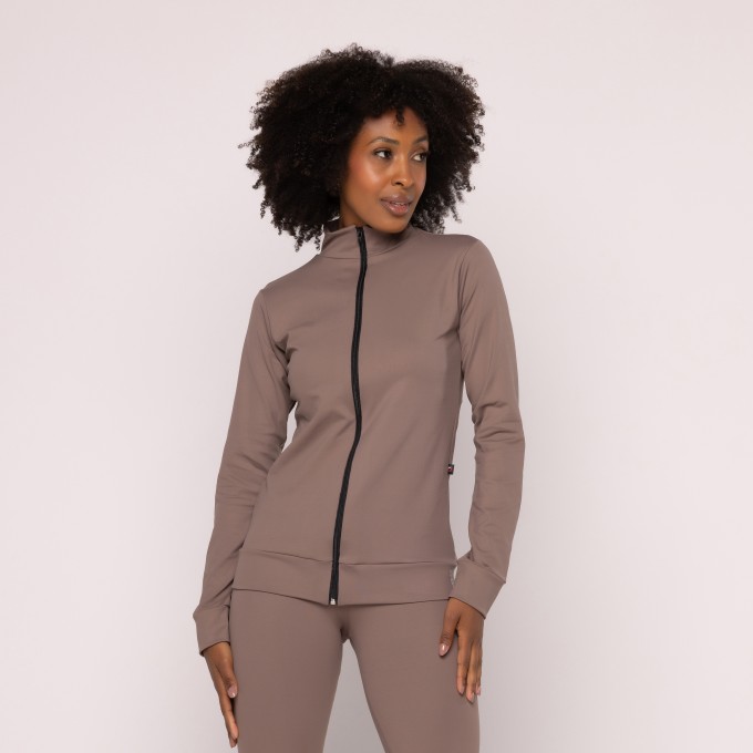 Casaco Jaqueta Manga Longa Fitness Feminino
