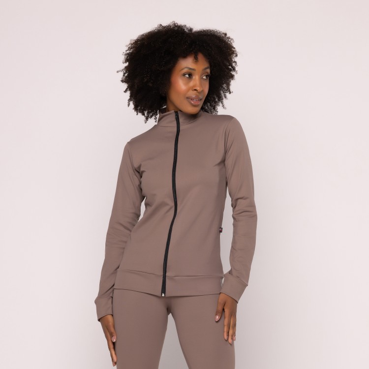 Casaco Jaqueta Manga Longa Fitness Feminino