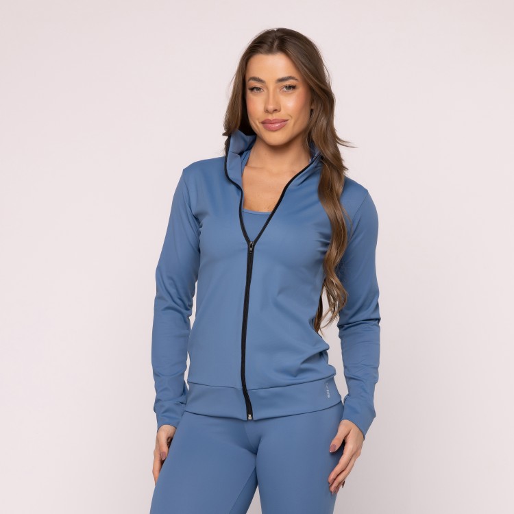 Casaco Jaqueta Manga Longa Fitness Feminino