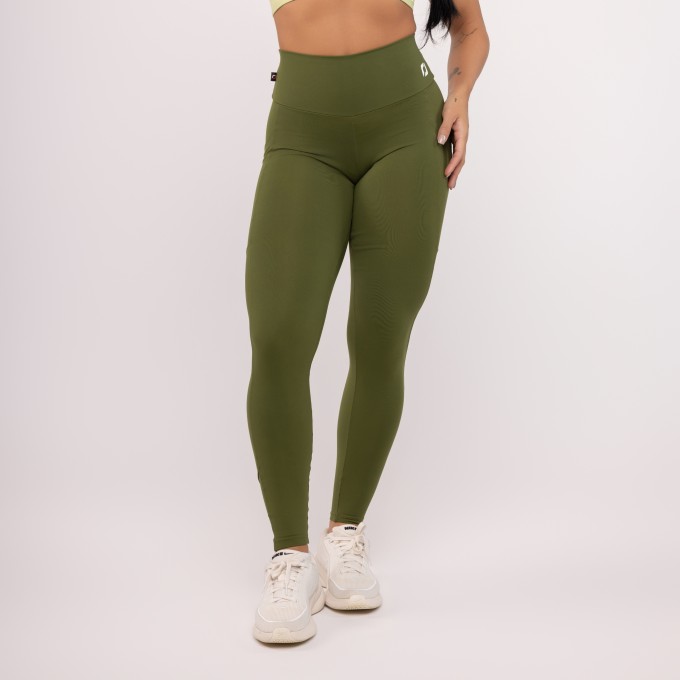 Calça Legging Fitness Feminina Bolsos Laterais Cintura Alta