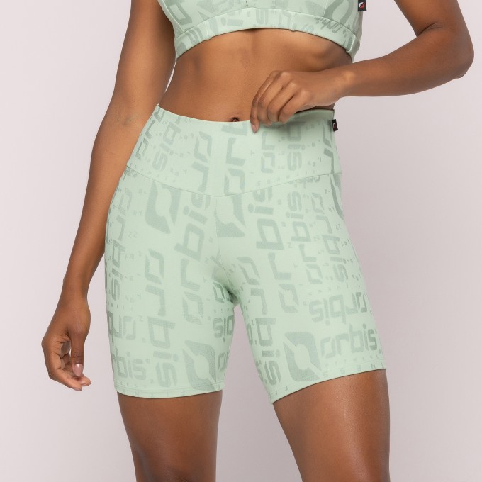 Bermuda Fitness Feminina Meia Coxa Jacquard Poliamida