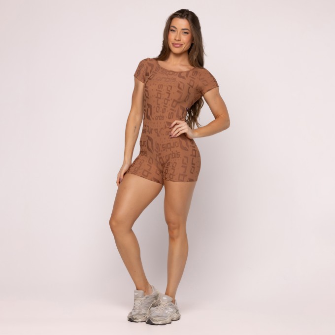 Macaquinho Manga Fitness Feminino Orbis
