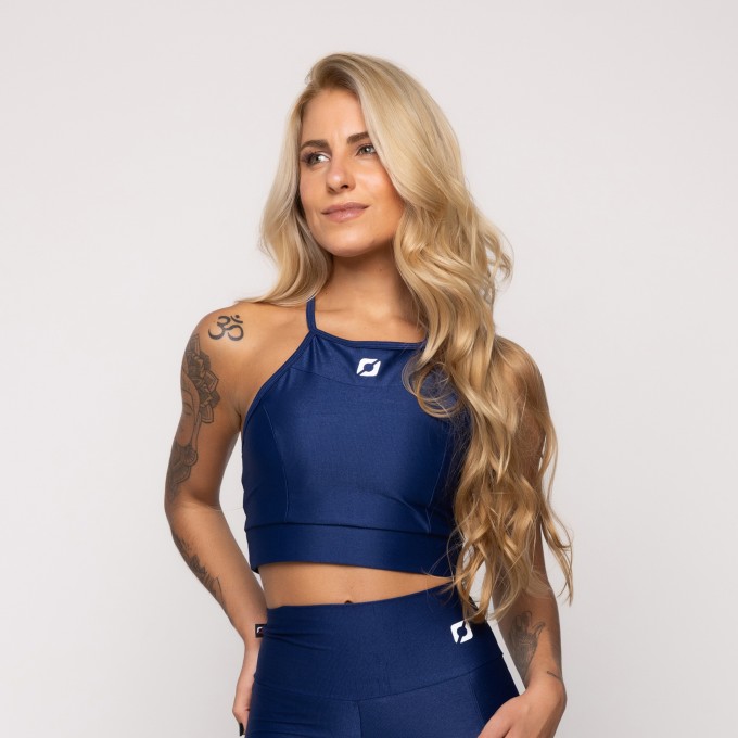 Top Cropped Fitness Frente Única Com Bojo