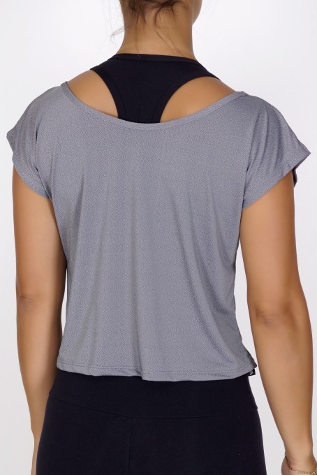 BLUSA CROPEDD FITNESS FEMININO GOLA CHOKER  ORBIS