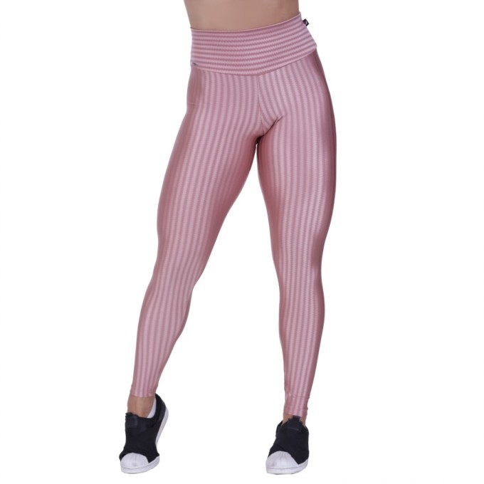 Calça Legging Fitness Feminina Cintura Alta Cirre 3D Orbis