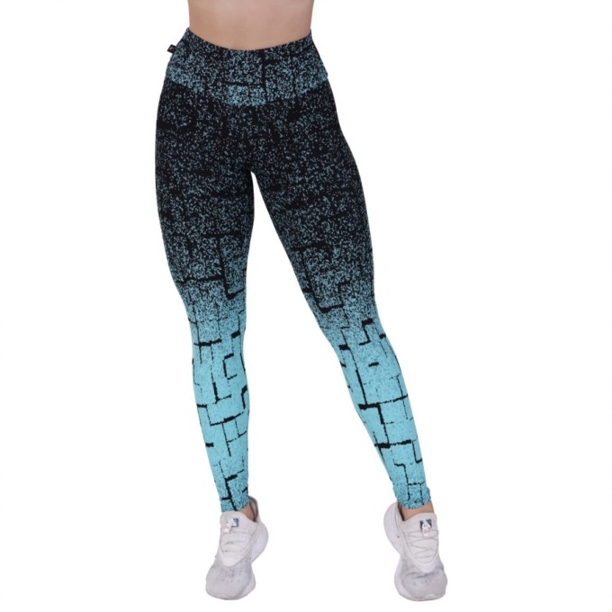 Calça Legging Fitness Feminina Degrade Cós Alto Poliamida Orbis