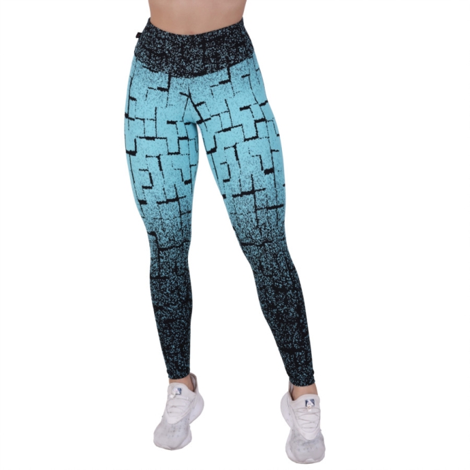 Calça Legging Fitness Feminina Degrade Cós Alto Poliamida Orbis