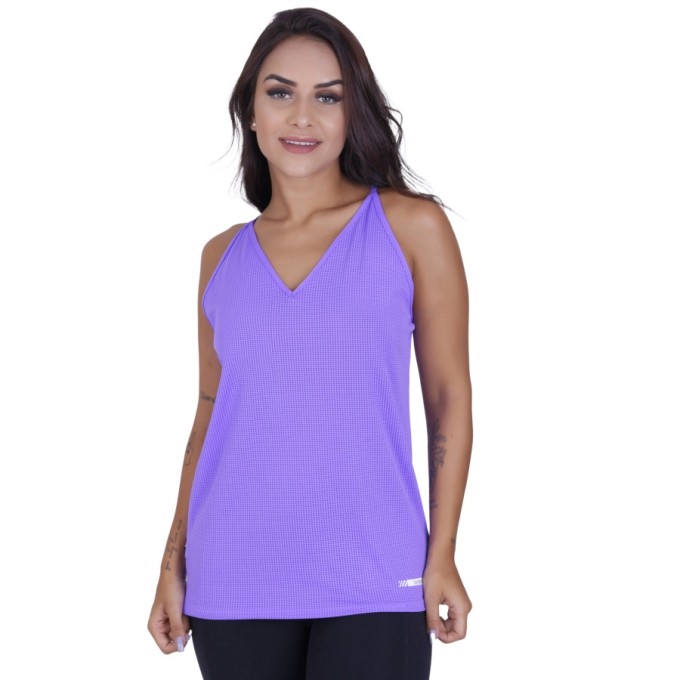 Camiseta Fitness Feminina Decote V Costa Cavada Dry